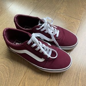 Vans burgundy textile sneakers sz 8.5 women